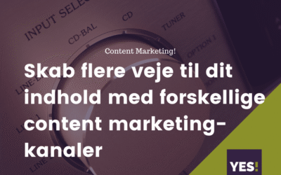 Skab fle­re veje til dit ind­hold med for­skel­li­ge con­tent mar­ke­ting kana­ler